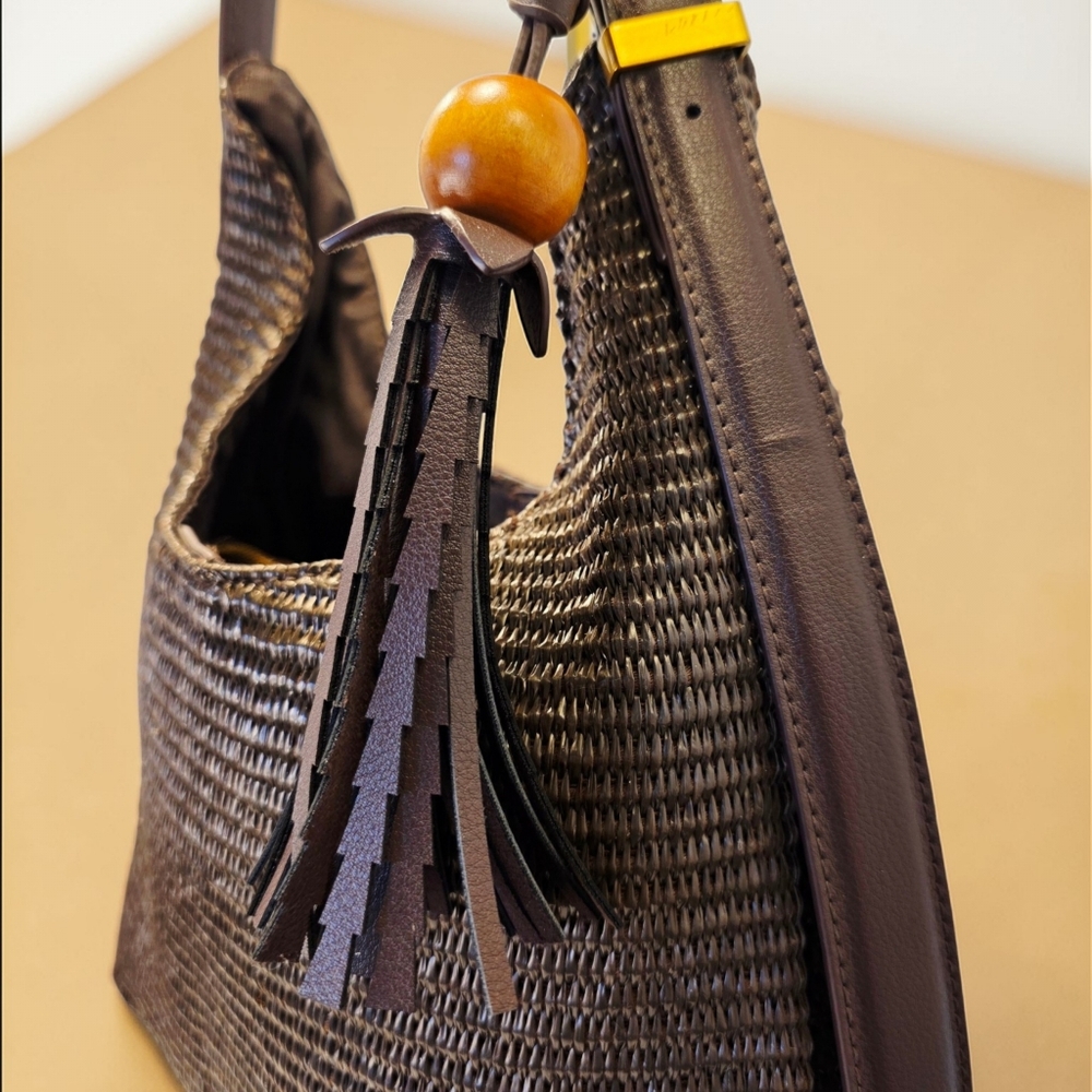 Chocolate Raffia Bkenji Hobo Bag by Steve Madden - Picture 4 of 7